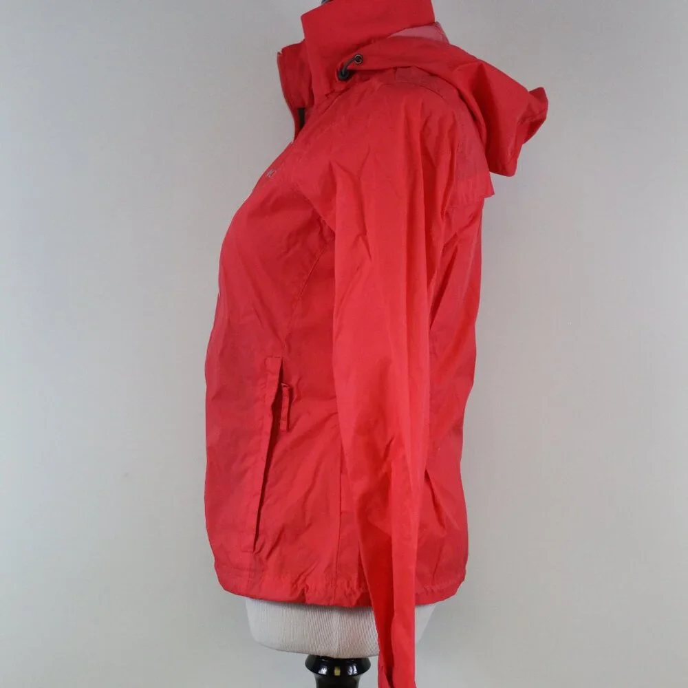 Columbia‎ Poppy Packable Windbreaker Jacket XS Orange Lightweight Zip Up Hooded